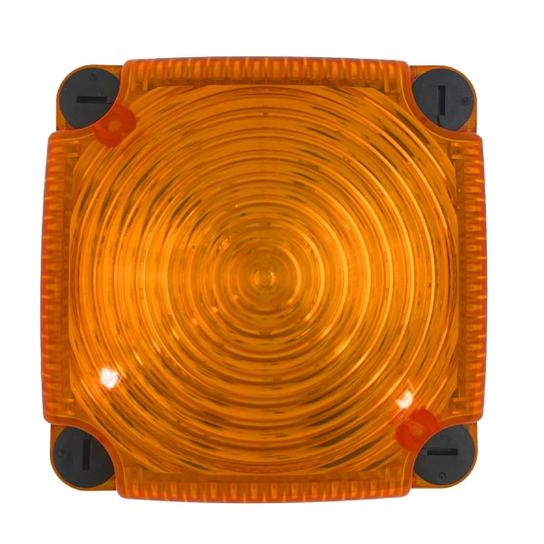 Feu double flash LED orange  carré pour fixation sur fond plat