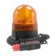 Avertisseur lumineux • Gyrophare compact orange 170 rpm • câble 3m spiralé avec prise allume-cigare