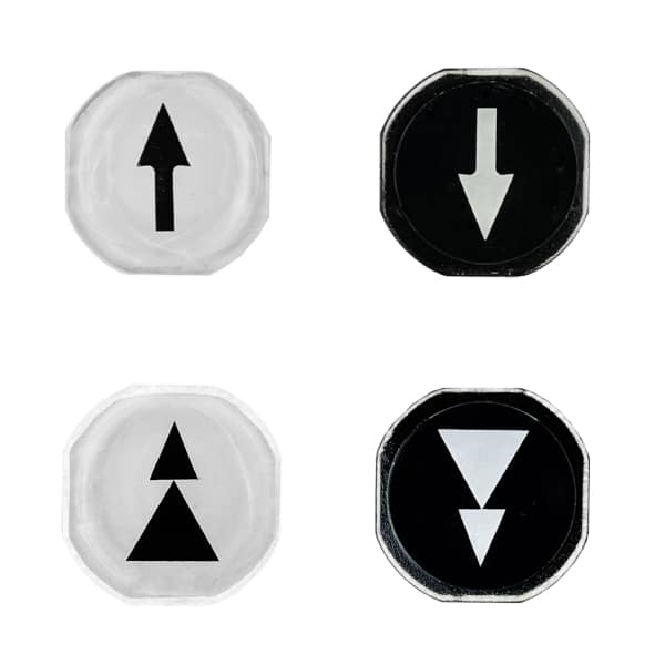 Etiquette de boutons pour boîte à boutons RBAB RM2M