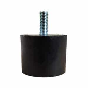 Tampon                  amortisseur cylindrique caoutchouc Ø50 x 40 mm • Tige filetée M10 x 25 mm