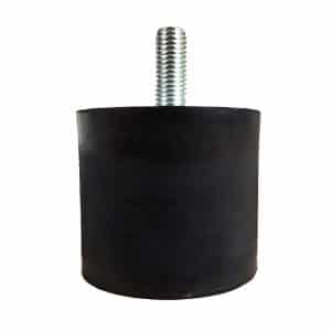 Tampon       amortisseur cylindrique caoutchouc Ø80 x 70 mm • Tige filetée M14 x 35 mm
