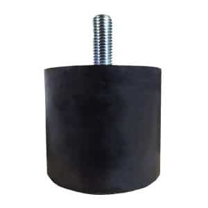 Tampon     amortisseur cylindrique caoutchouc Ø105 x 100 mm • Tige filetée M16 x 45 mm