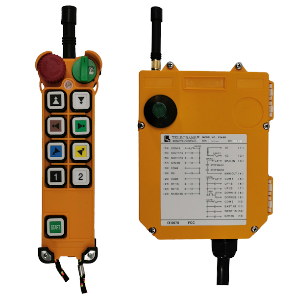 Radiocommande industrielle F24 – 8D • 8 boutons (2 crans)