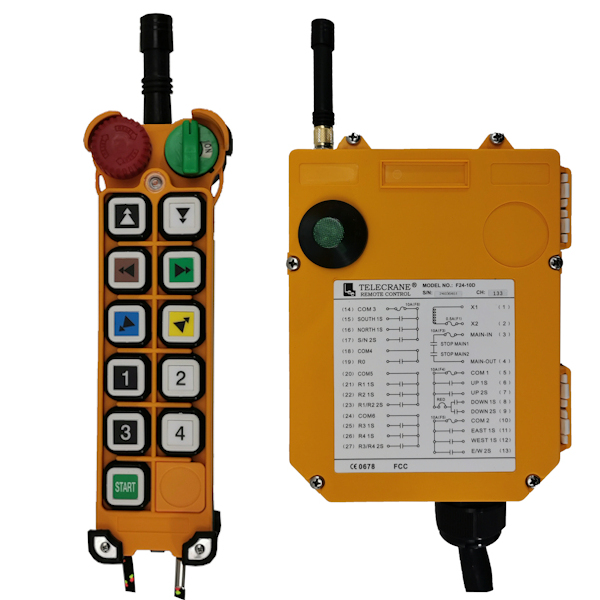 Radiocommande industrielle F24 – 10D • 10 boutons (2 crans)